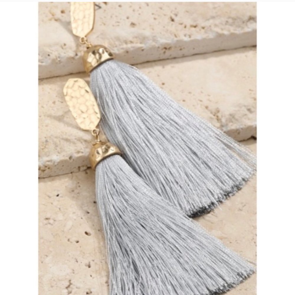 MUST GO, SALE ENDS 12/28 Hammered Tassel Earrings
